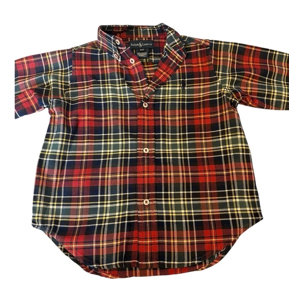 Ralph Lauren Red Plaid Button-Up Shirt - Picture 5 of 9